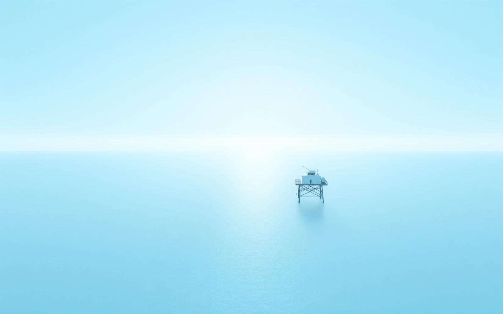 Small platform in a vast sea